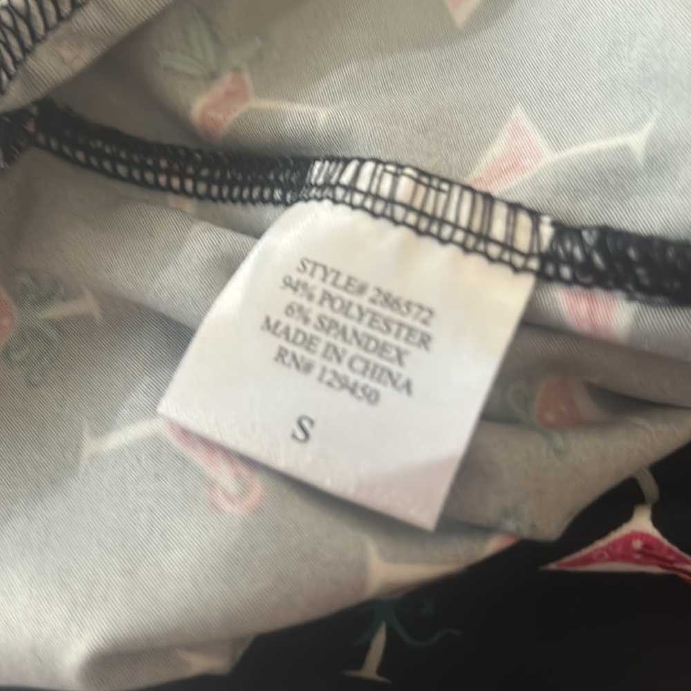 Holiday Winter Leggings sz S Martini Holly Lollipop Christmas High Waist NWOT - Picture 5 of 9